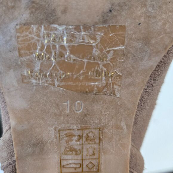 Jeffrey Campbell Taggart Bootie Boots Sz 10 Pointed Toe Perforated Suede Leather - Picture 8 of 9